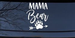 Mama Bear with Paw and Arrow Car or Truck Window Decal Sticker