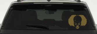 Pennywise the It Clown Sci Fi Car or Truck Window Decal Sticker (Gold)
