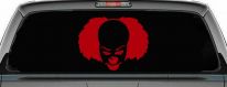 Pennywise the It Clown Sci Fi Car or Truck Window Decal Sticker (Red)