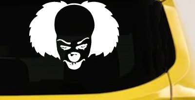 Pennywise the It Clown Sci Fi Car or Truck Window Vinyl Decal Sticker