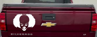 Pennywise the It Clown Sci Fi Car or Truck Window Decal Sticker (White)