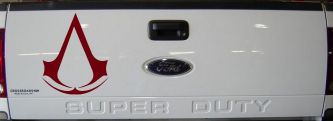 Assassin’s Creed Symbol Sci Fi Car or Truck Window Decal Sticker (Burgundy)