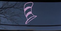 Dr Seuss Cat in the Hat Cartoons Car or Truck Window Decal Sticker (Lilac)