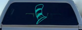 Dr Seuss Cat in the Hat Cartoons Car or Truck Window Decal Sticker (Turquoise)