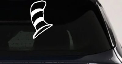 Dr Seuss Cat in the Hat Cartoons Car or Truck Window Vinyl Decal Sticker
