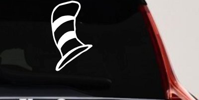 Dr Seuss Cat in the Hat Cartoons Car or Truck Window Vinyl Decal Sticker