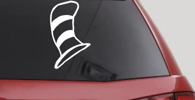 Dr Seuss Cat in the Hat Cartoons Car or Truck Window Vinyl Decal Sticker