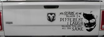 Joker I'm Different You Are All The Same Car or Truck Window Decal Sticker (Black)