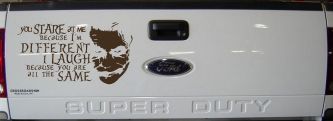 Joker I'm Different You Are All The Same Car or Truck Window Decal Sticker (Brown)