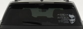 Joker I'm Different You Are All The Same Car or Truck Window Vinyl Decal Sticker (Telegrey)