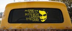 Joker I'm Different You Are All The Same Car or Truck Window Decal Sticker (Yellow)
