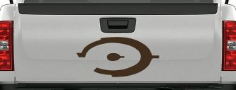 Halo Sci Fi Car or Truck Window Decal Sticker (Brown)