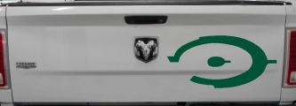 Halo Sci Fi Car or Truck Window Decal Sticker (Dark Green)