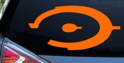 Halo Sci Fi Car or Truck Window Decal Sticker (Orange)
