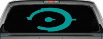 Halo Sci Fi Car or Truck Window Decal Sticker (Turquoise)
