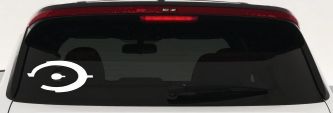 Halo Sci Fi Car or Truck Window Decal Sticker (White)