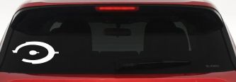 Halo Sci Fi Car or Truck Window Decal Sticker (White)