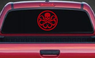 Hydra Sci Fi Car or Truck Window Decal Sticker (Red)