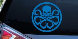 Hydra Sci Fi Car or Truck Window Vinyl Decal Sticker (Sky Blue)