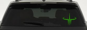 Quake 3 Logo Sci Fi Car or Truck Window Decal Sticker (Lime)