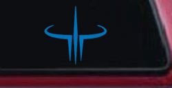 Quake 3 Logo Sci Fi Car or Truck Window Vinyl Decal Sticker (Sky Blue)