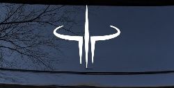 Quake 3 Logo Sci Fi Car or Truck Window Decal Sticker