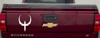 Quake Logo Sci Fi Car or Truck Window Decal Sticker (White)