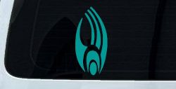 Star Trek Borg Insignia Logo Sci Fi Car or Truck Window Decal Sticker (Turquoise)