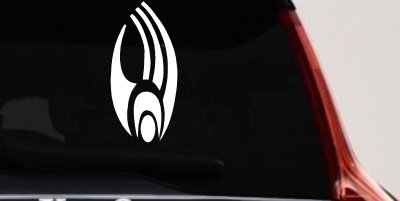 Star Trek Borg Insignia Logo Sci Fi Car or Truck Window Vinyl Decal Sticker (White)