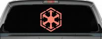 Star Wars Sith Empire Symbol Logo Sci Fi Car or Truck Window Decal Sticker (Coral)