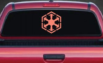 Star Wars Sith Empire Symbol Logo Sci Fi Car or Truck Window Vinyl Decal Sticker (Coral)