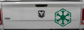 Star Wars Sith Empire Symbol Logo Sci Fi Car or Truck Window Decal Sticker (Dark Green)