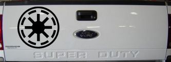 Star Wars Galactic Republic Symbol Logo Sci Fi Car or Truck Window Decal Sticker (Black)