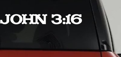 John 3:16 Christian Car or Truck Window Vinyl Decal Sticker