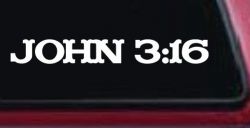 John 3:16 Christian Car or Truck Window Decal Sticker