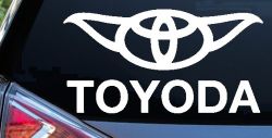 TOYODA Toyota Yoda Funny Car or Truck Window Decal Sticker