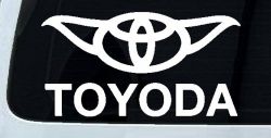 TOYODA Toyota Yoda Funny Car or Truck Window Decal Sticker