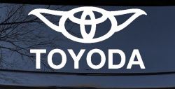 TOYODA Toyota Yoda Funny Car or Truck Window Decal Sticker