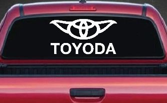 TOYODA Toyota Yoda Funny Car or Truck Window Decal Sticker