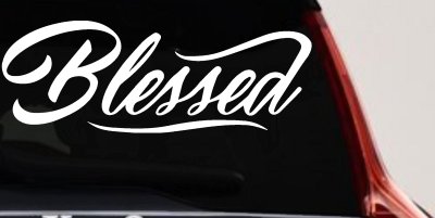 Blessed Christian Car or Truck Window Vinyl Decal Sticker