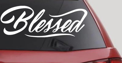 Blessed Christian Car or Truck Window Vinyl Decal Sticker