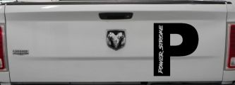 Powerstroke Diesel Big P Off Road Car or Truck Window Decal Sticker (Matte Black)