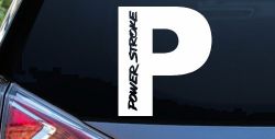 Powerstroke Diesel Big P Off Road Car or Truck Window Decal Sticker