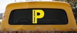 Powerstroke Diesel Big P Off Road Car or Truck Window Decal Sticker (Yellow)