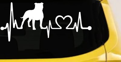 Pit Bull Pitbull Love Heartbeat Lifeline Monitor Car or Truck Window Vinyl Decal Sticker