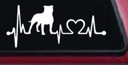 Pit Bull Pitbull Love Heartbeat Lifeline Monitor Car or Truck Window Decal Sticker