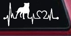 Pit Bull Pitbull Love Heartbeat Lifeline Monitor Car or Truck Window Decal Sticker