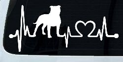 Pit Bull Pitbull Love Heartbeat Lifeline Monitor Car or Truck Window Decal Sticker