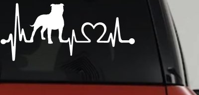 Pit Bull Pitbull Love Heartbeat Lifeline Monitor Car or Truck Window Vinyl Decal Sticker
