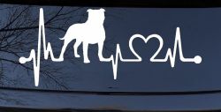 Pit Bull Pitbull Love Heartbeat Lifeline Monitor Car or Truck Window Decal Sticker